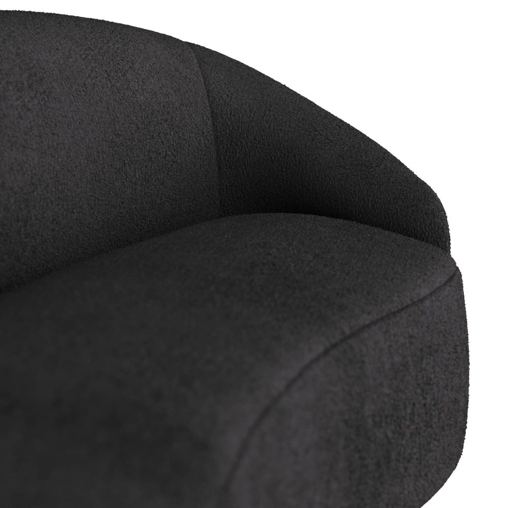 Emilee 108" Sofa Charcoal Sherpa White Oyster