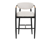Marita Cream & Black Indoor/Outdoor Bar Stool