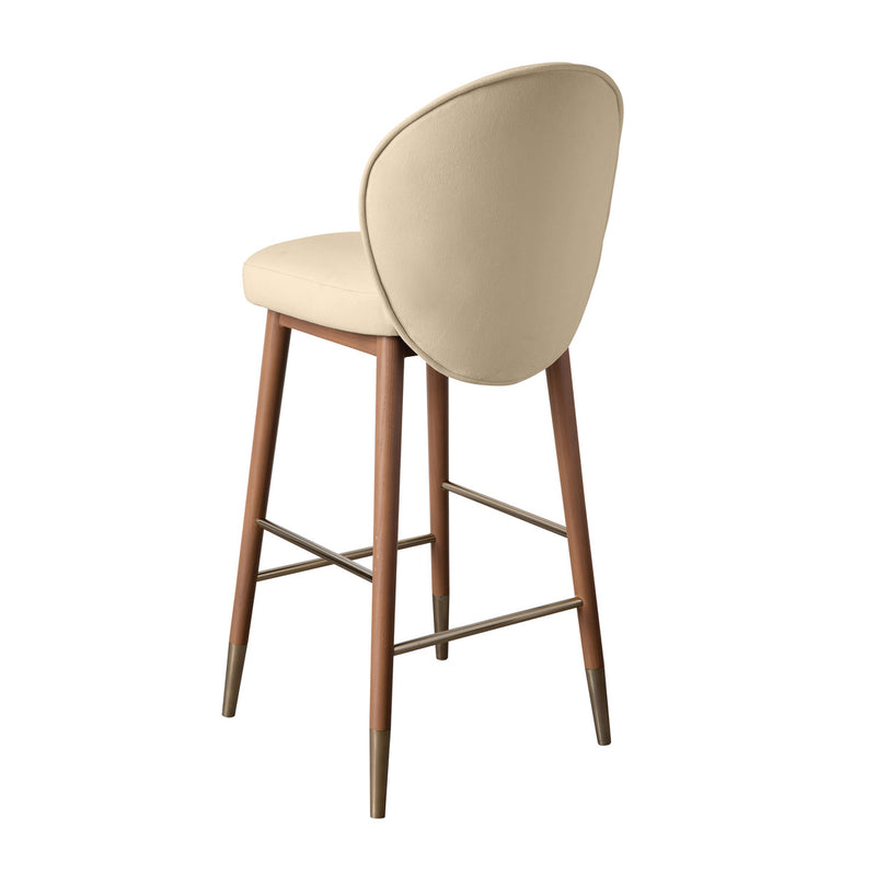 Elouise Cream Velvet Counter Stool - Luxury Living Collection