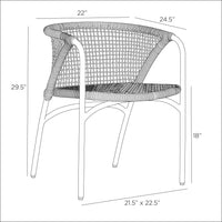 Enzo Buff Plain Weave Outdoor Dining Chair
