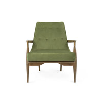 Livia Forest Green Velvet Accent Chair