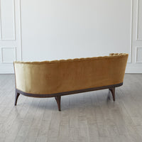 Channel 80" Toast Velvet Back Sofa