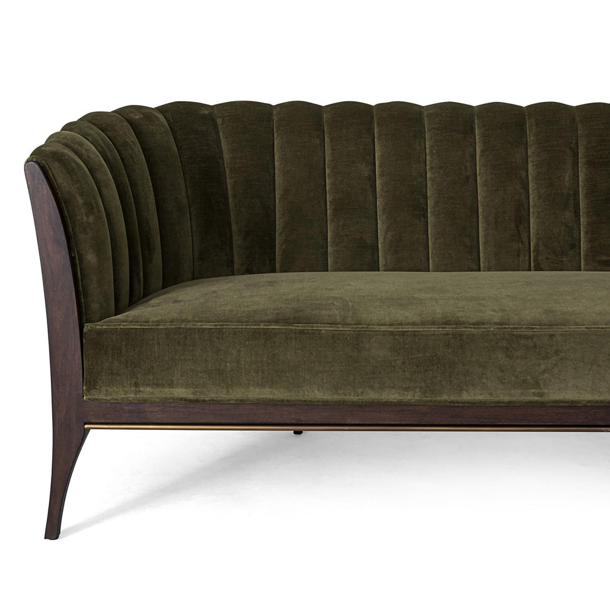 Channel 80" Moss Green Velvet Sofa