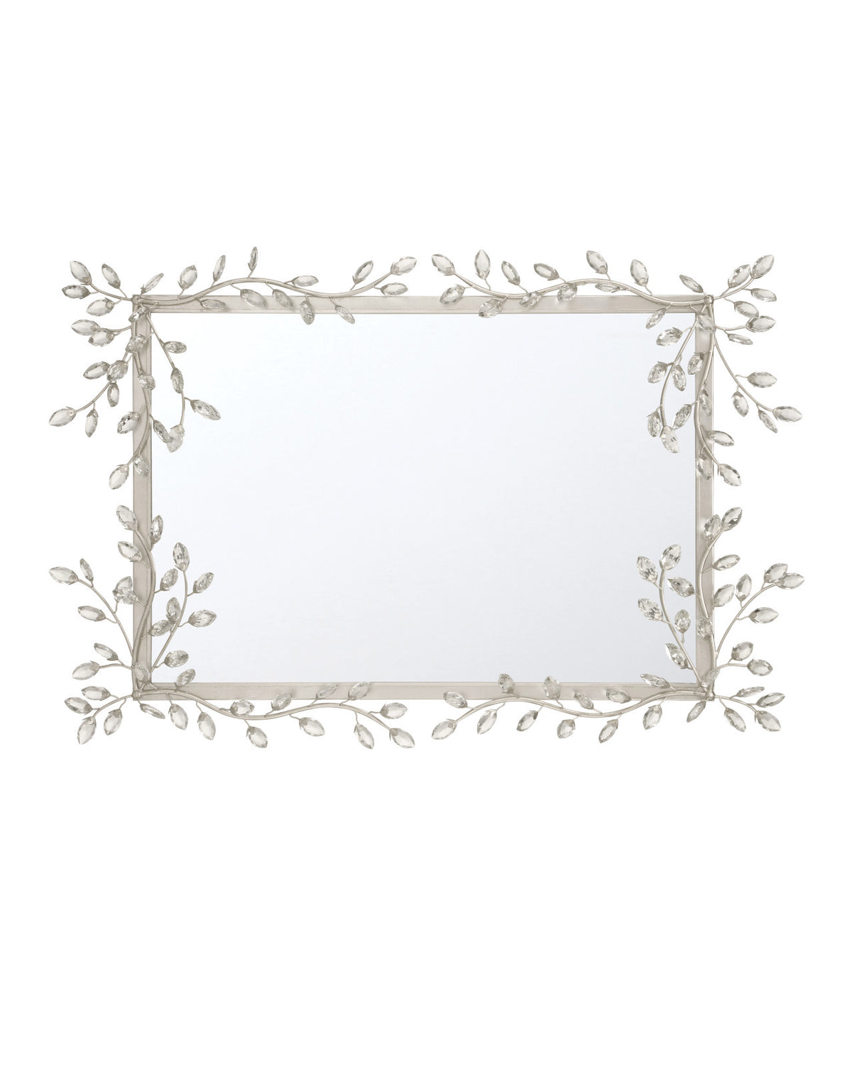 Forget-Me-Not Silver Rectangular Mirror