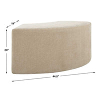 Verdi 45" Curved Silhouette Velvet Dining Bench