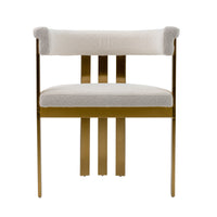 Thisbe Modern Beige & Gold Dining Chair