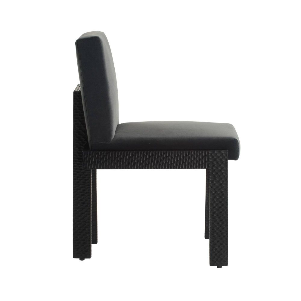 Matilda Midnight Grey Performance Velvet Dining Chair