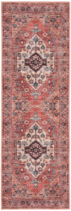 Ruby Rust Multicolour Washable Area Rug