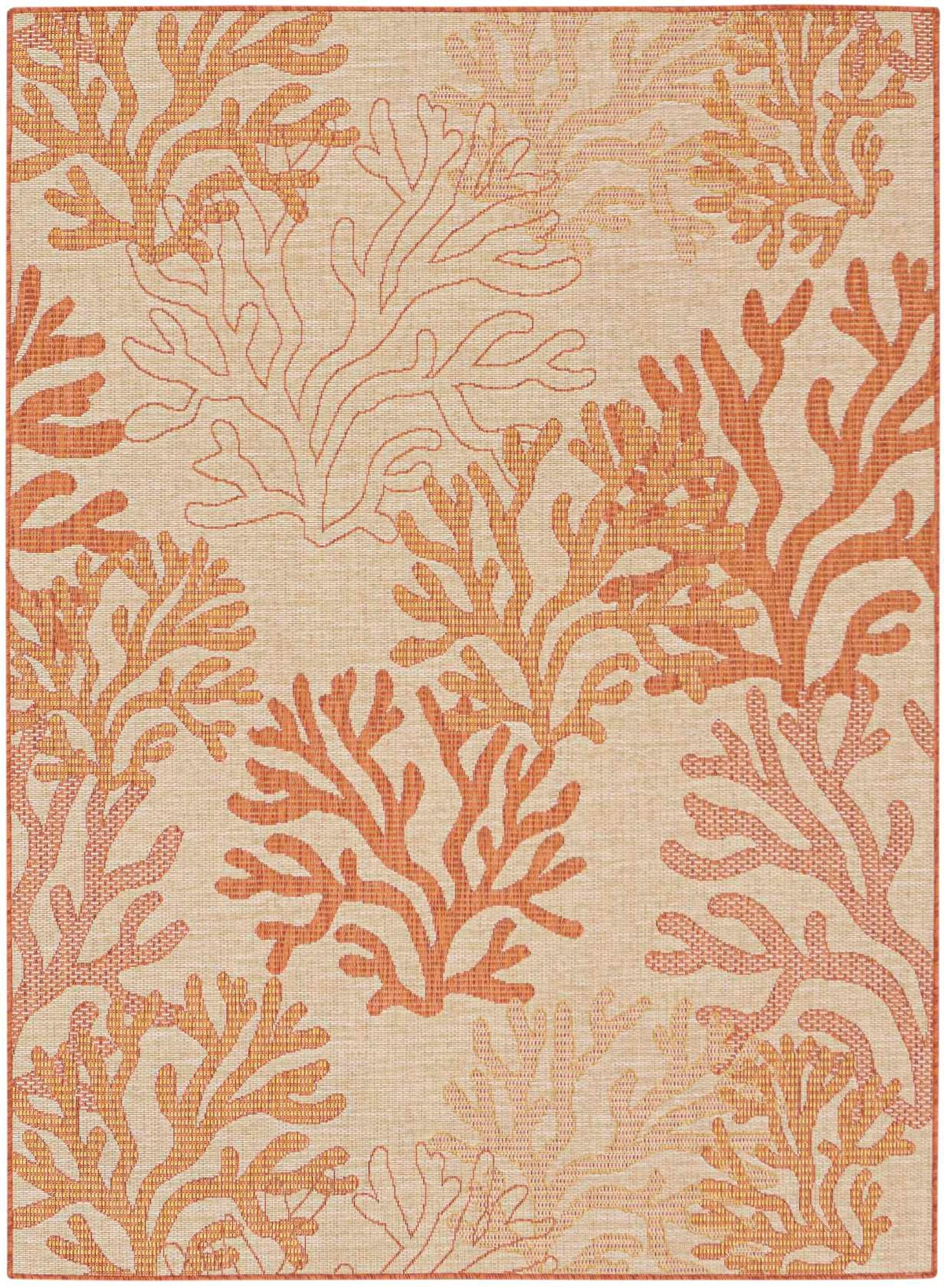 Annaleisa Indoor/Outdoor Coral Area Rug - Elegance Collection