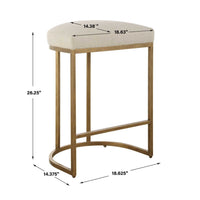 Crystal Cream Performance & Brass Counter Stool