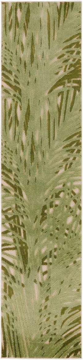 Annitra Indoor/Outdoor Ivory & Green Area Rug - Elegance Collection