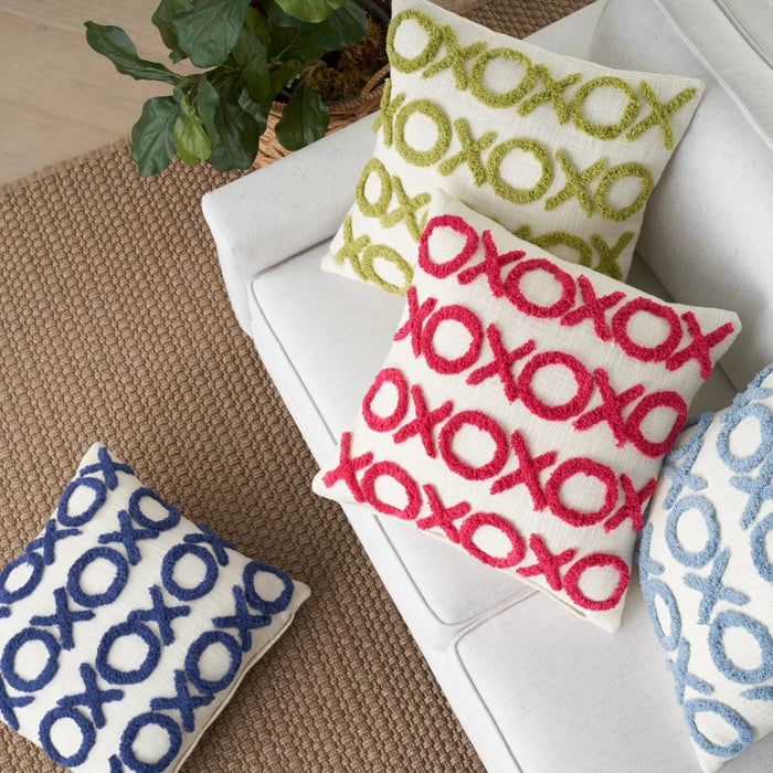 XOXO 18" X 18" Hot Pink Throw Pillow (Set of 2)