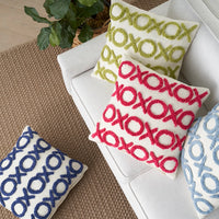 XOXO 18" X 18" Hot Pink Throw Pillow (Set of 2)