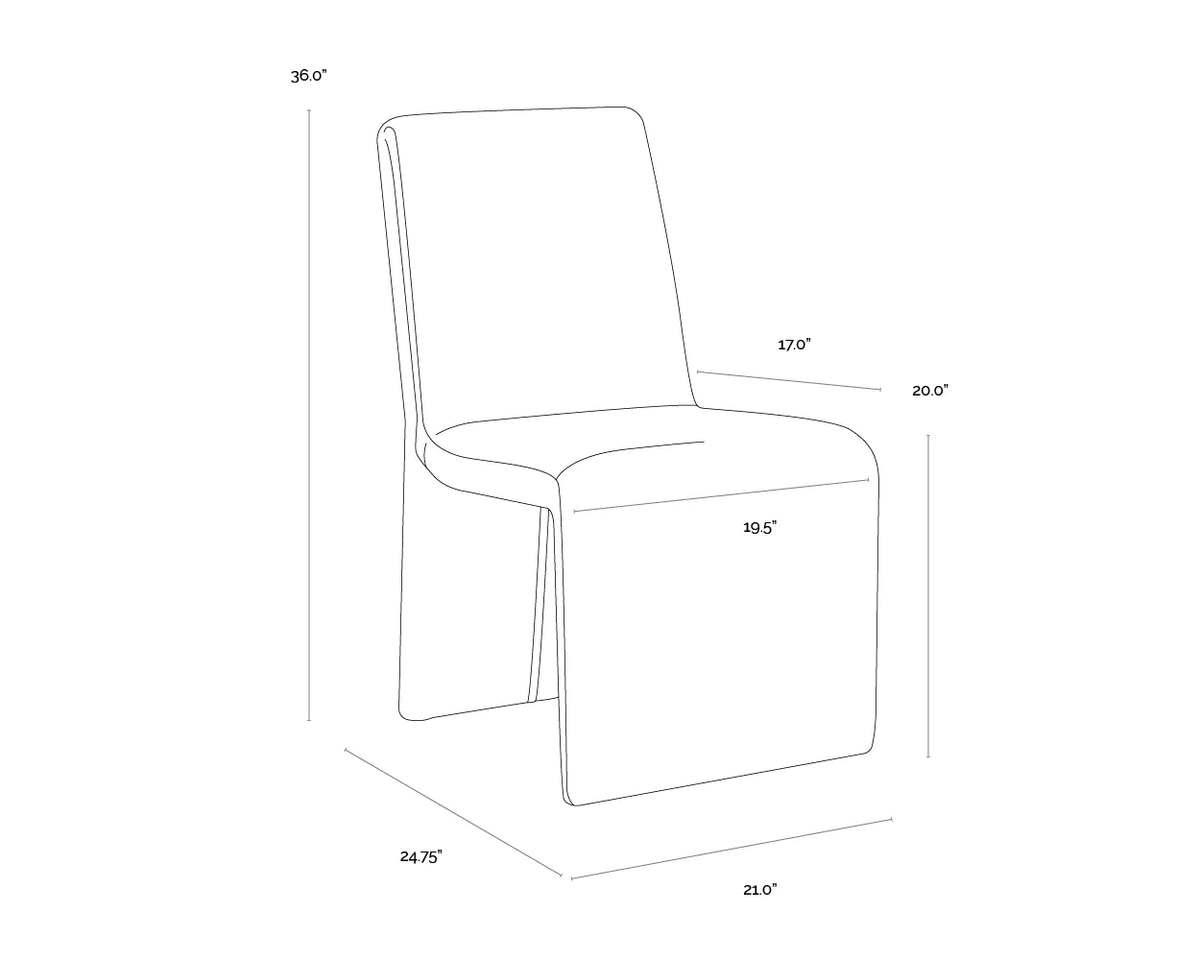 Cascata Moss Green Upholstered Dining Chair