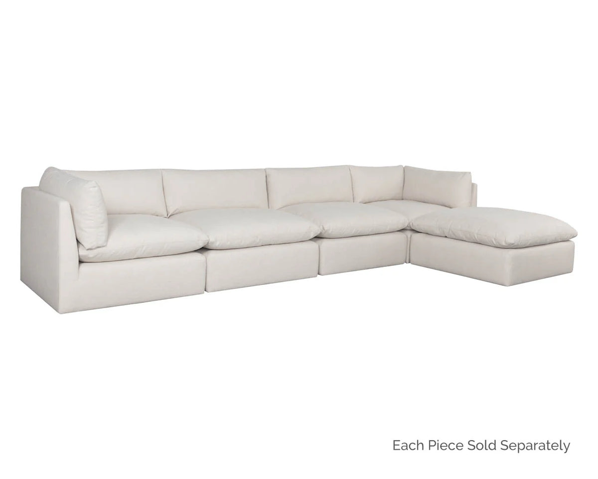 Reve Linen Modular Armless Chair