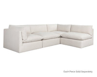 Reve Linen Modular Armless Chair