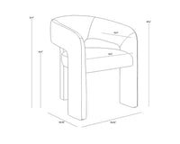 Isidore Olive Upholstered Open Back Dining Chair
