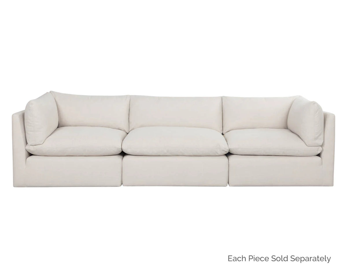 Reve Linen Modular Armless Chair