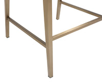 Dionne Pebble Fabric & Antique Brass Counter Stool