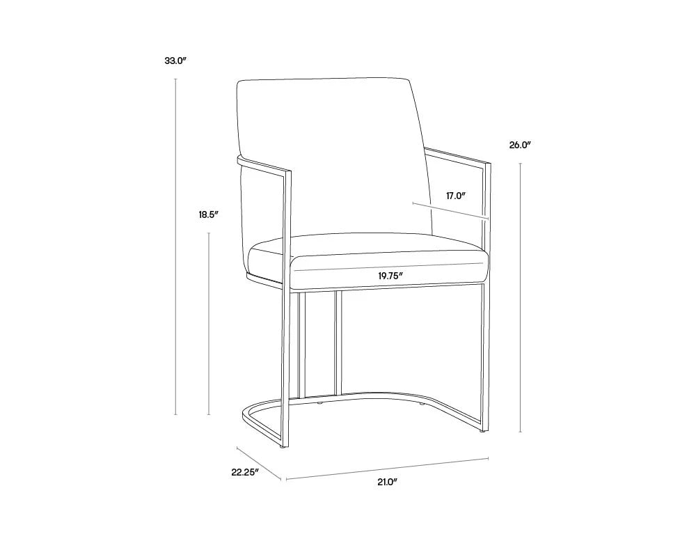 Rayla Oatmeal Upholstered Dining Armchair