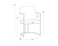 Rayla Oatmeal Upholstered Dining Armchair