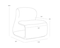 Sophiene Cognac Camel Fabric & Gold Accent Chair
