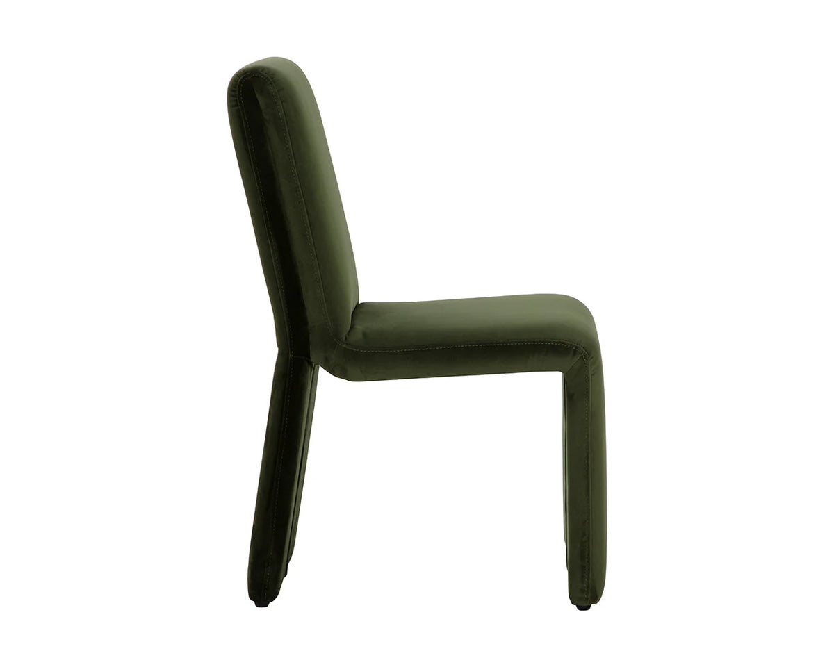 Cascata Moss Green Upholstered Dining Chair