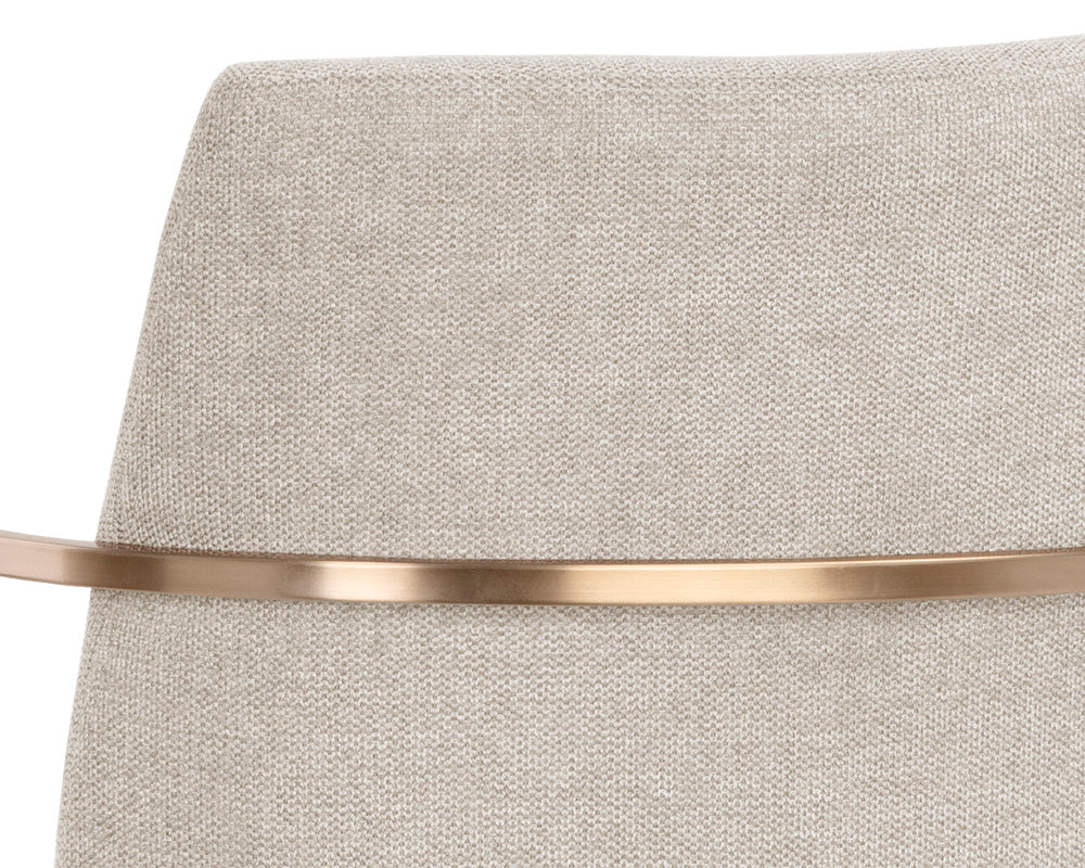 Rayla Oatmeal Upholstered Dining Armchair