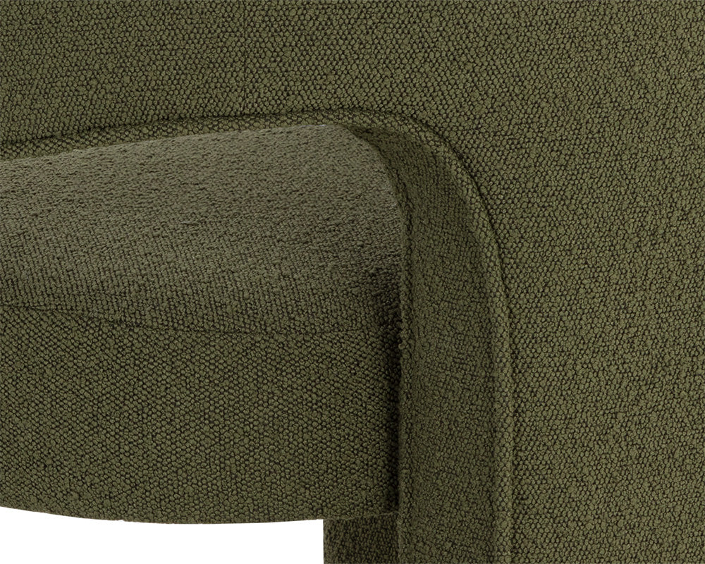 Isidore Olive Upholstered Open Back Dining Chair