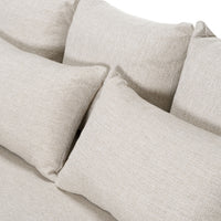 Helene Beige 3 Seat Outdoor Performance Fabric Sofa