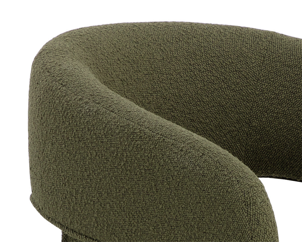 Isidore Olive Upholstered Open Back Dining Chair