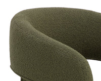 Isidore Olive Upholstered Open Back Dining Chair