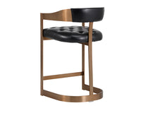 Beaumont Antique Brass & Black Counter Stool