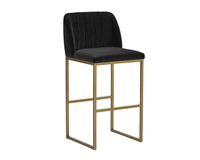 Nevin Shadow Grey & Antique Brass Counter Stool