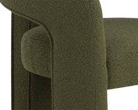Isidore Olive Upholstered Open Back Dining Chair