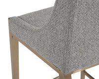 Dionne Pebble Fabric & Antique Brass Counter Stool