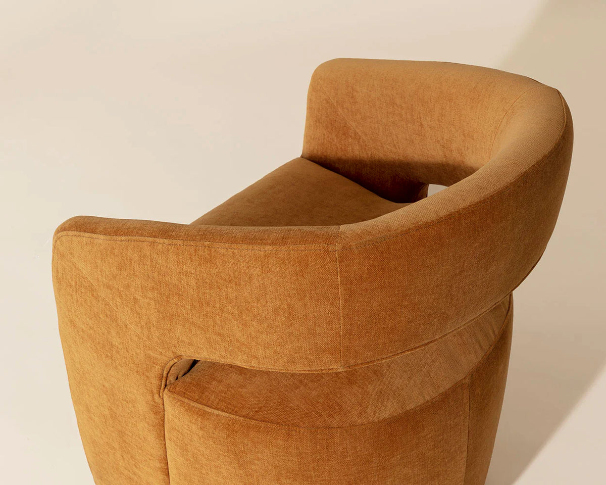 Lloret Amber Upholstered Wheeled Dining Armchair