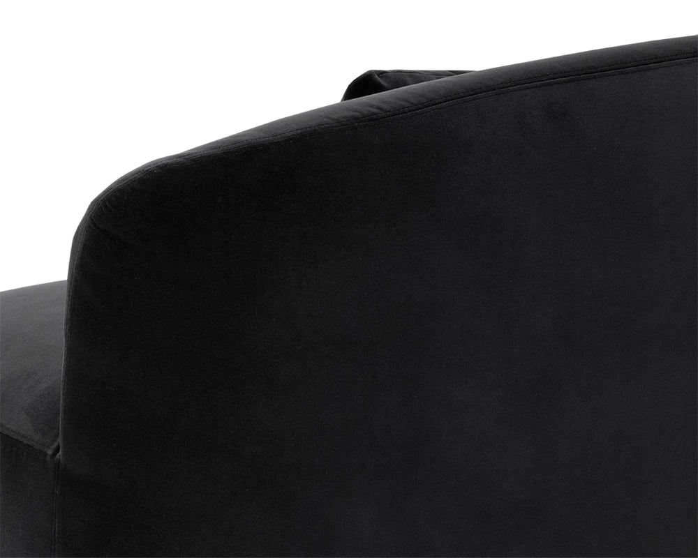 Soraya 99" Shadow Grey Curved Sofa