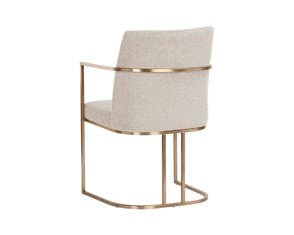 Rayla Oatmeal Upholstered Dining Armchair