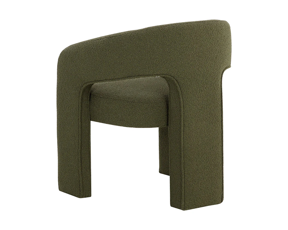 Isidore Olive Upholstered Open Back Dining Chair