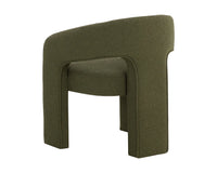 Isidore Olive Upholstered Open Back Dining Chair