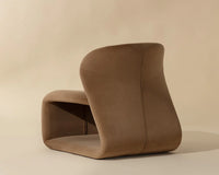Sophiene Cognac Camel Fabric & Gold Accent Chair