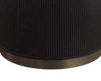 Kalla Charcoal Oak & Brushed Gold Round Accent Table