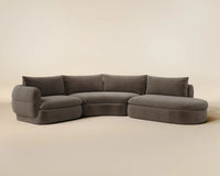Oressa Brown Modular Right Chaise