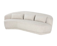 Soraya 99" Dove Cream Curved Sofa