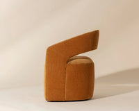 Lloret Amber Upholstered Wheeled Dining Armchair