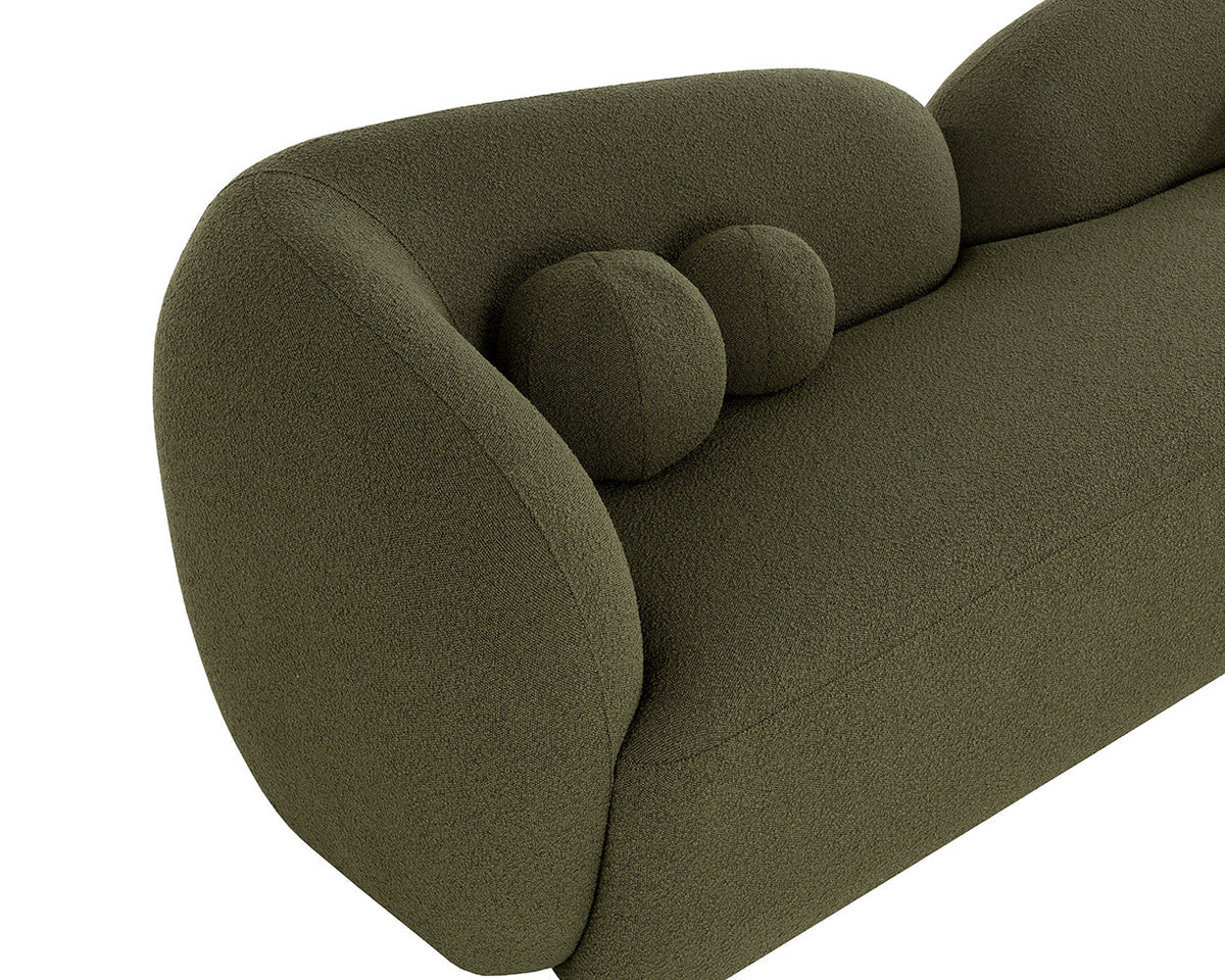 Esme 98.25" Olive Green Bouclé Sofa