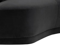 Soraya 99" Shadow Grey Curved Sofa