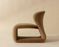 Sophiene Cognac Camel Fabric & Gold Accent Chair