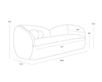 Esme 98.25" Capuccino Boucle Sofa